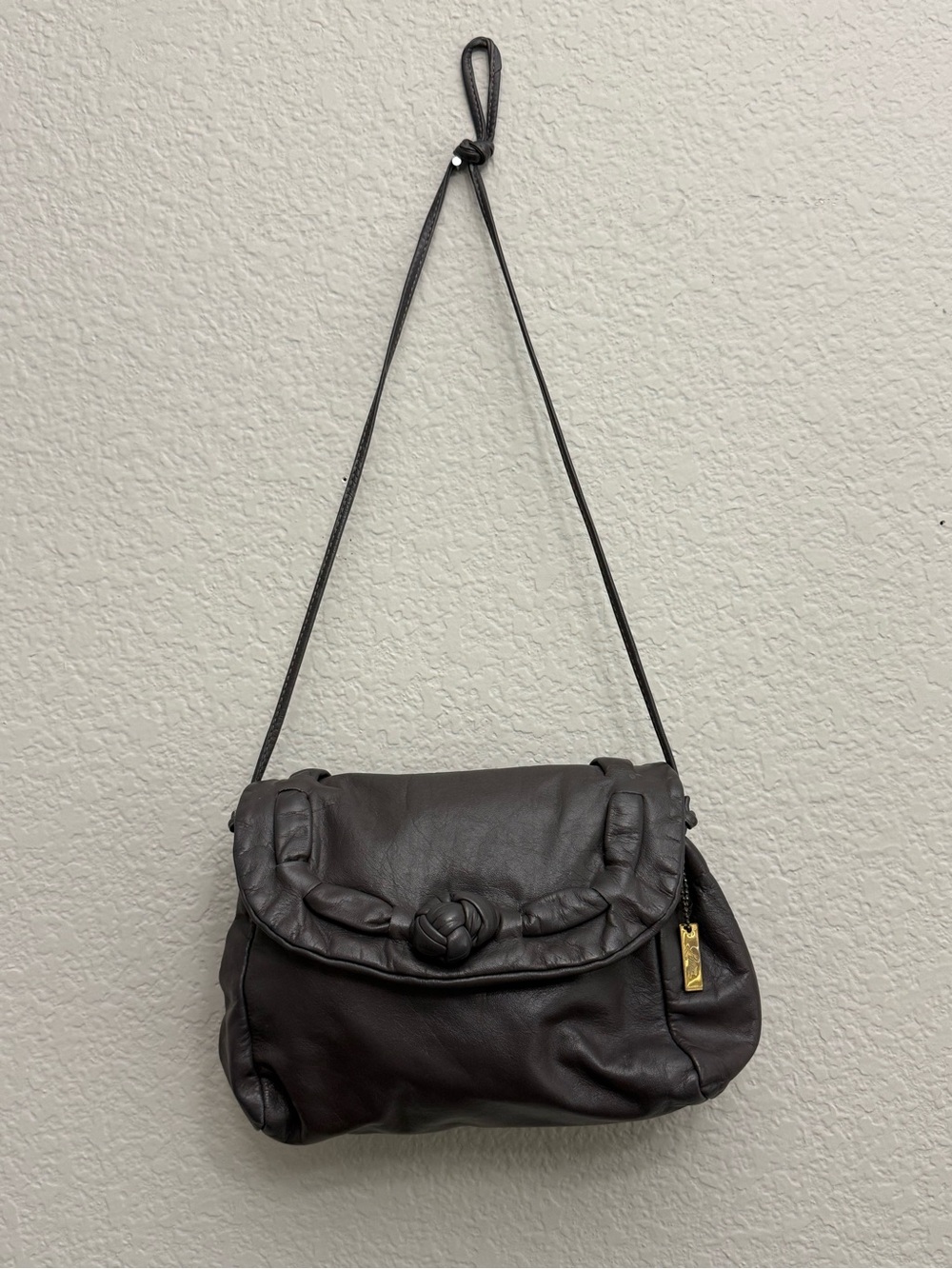 Vintage Letisse Womens Grey Shoulder Bag